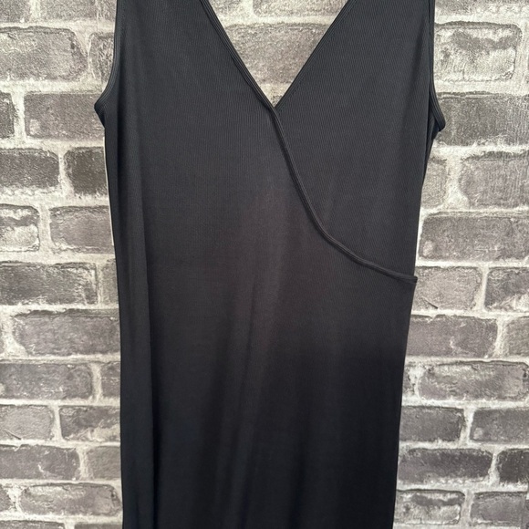 Vintage Victoria’s Secret ribbed midi dress black slit leg - Picture 3 of 7